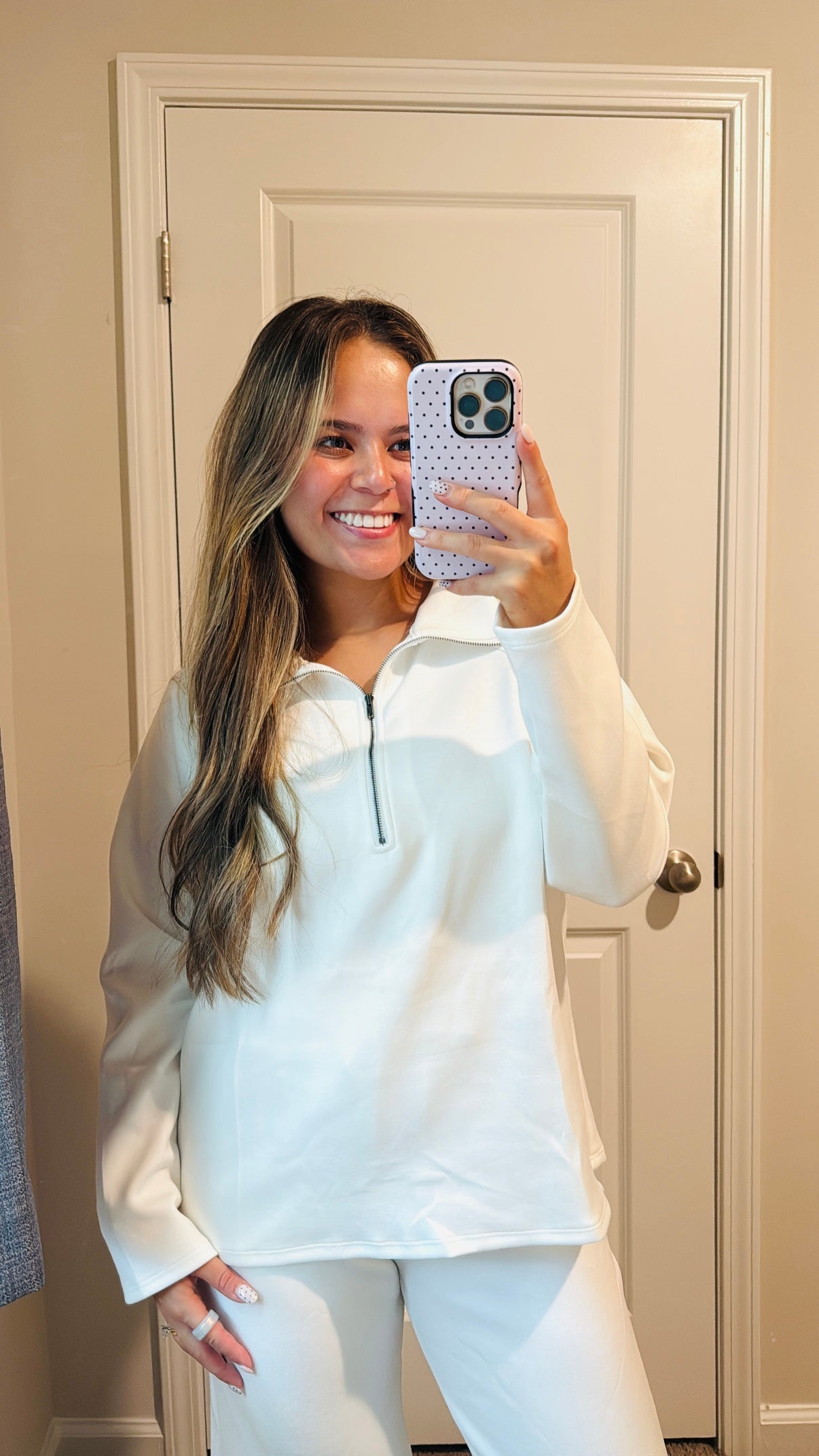 Half-zip Lounge Wear Pant Set