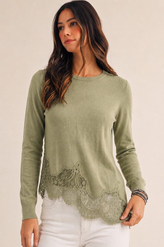 Lace Whisper Romance Soft Embrace Sweater