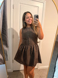 Boat Neck Sleeveless mini dress