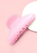 PINK Polka Dot Hair Claw Clip